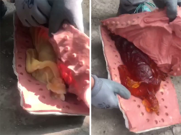 耐高溫樹(shù)脂工藝品硅膠模具脫模